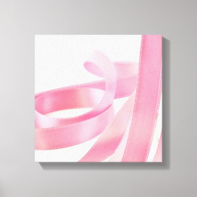 Pink Ribbon Canvas Print (Front)