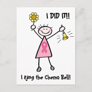 Pink Ribbon Chemo Bell Postcard