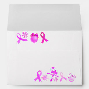 Pink Ribbon Christmas Envelope