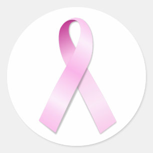 Pink Ribbon Classic Round Sticker