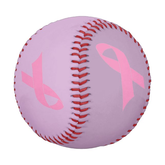 Pink Ribbon Custom Baseball (Angled)