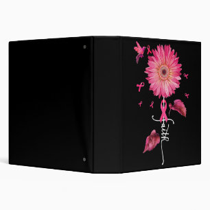 Pink Ribbon Daisy Faith - Breast Cancer Awareness Binder
