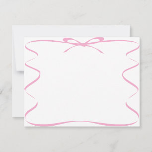 Pink Ribbon Drawing Blank Note Card