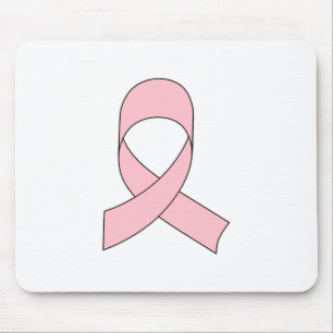 Pink Ribbon Drawing Mouse Pad