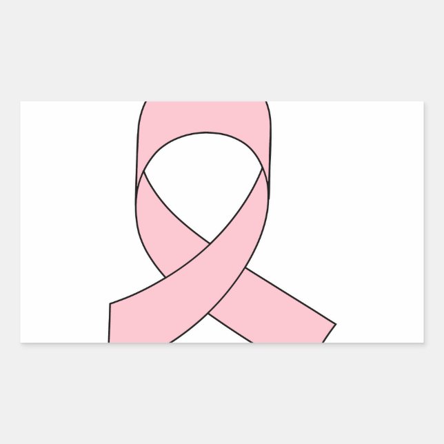 Pink Ribbon Drawing Sticker (Front)