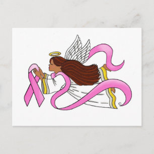 "Pink Ribbon" Ethnic Awareness Angel Postcard