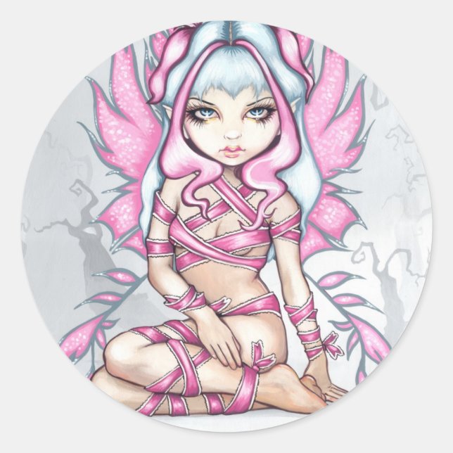 "Pink Ribbon Fairy" Sticker (Front)