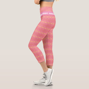 Pink Ribbon fashion & Dance, Fitness, Sports Capri Leggings