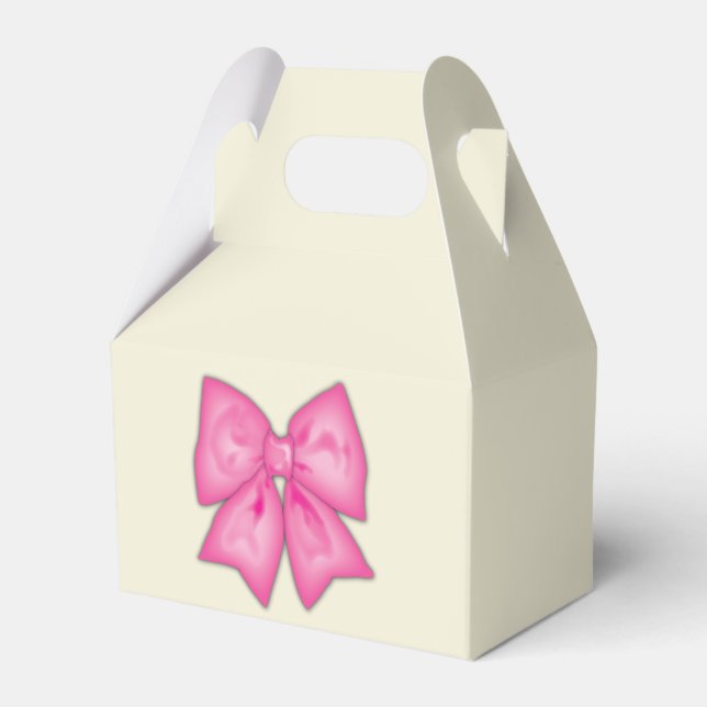 Pink Ribbon Favor Box (Front Side)