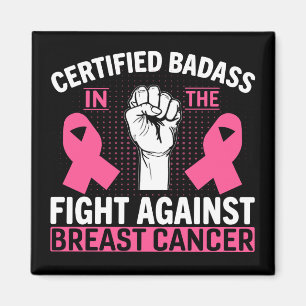 Pink Ribbon Fighter Warrior Breast Cancer  Magnet