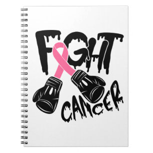 Pink Ribbon Fighter Warrior Breast Cancer Noteboo Notebook