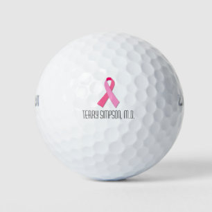 Pink Ribbon for Breast Cancer Awareness Golf Balls