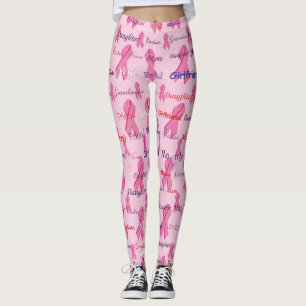 Pink Ribbon for Cancer Awareness Leggings