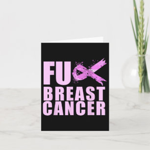 Pink Ribbon For Cancer For Breast Cancer Awareness Card