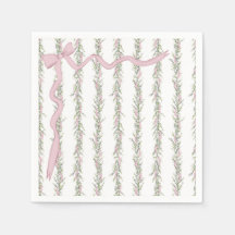 Pink Ribbon Greenery Elegant Baby Shower
