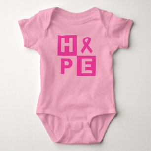 Pink Ribbon Hope Baby Bodysuit