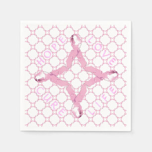 Pink Ribbon HOPE LOVE CURE LIFE Napkin