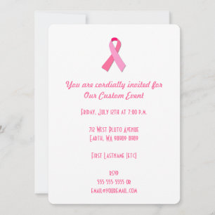 Pink Ribbon Invitation