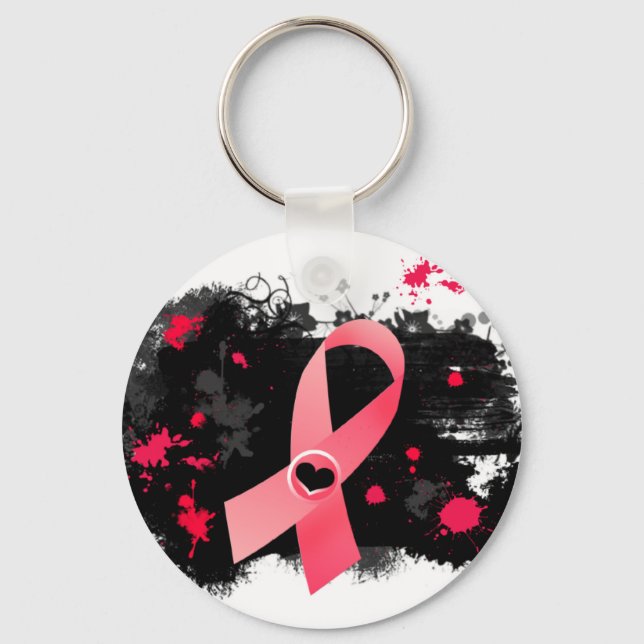 Pink Ribbon Keychain (Front)