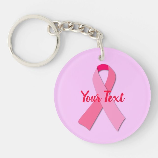 Pink Ribbon Keychain (Front)