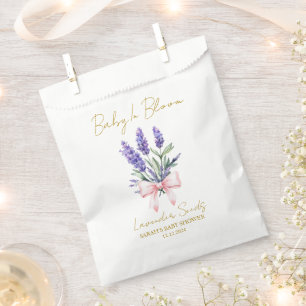 Pink Ribbon   Lavender Seeds Baby Shower Favor Bag