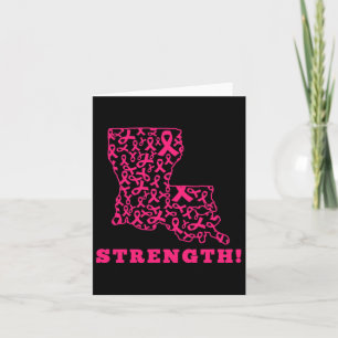 Pink Ribbon Louisiana La Breast Cancer Fight Suppo Card