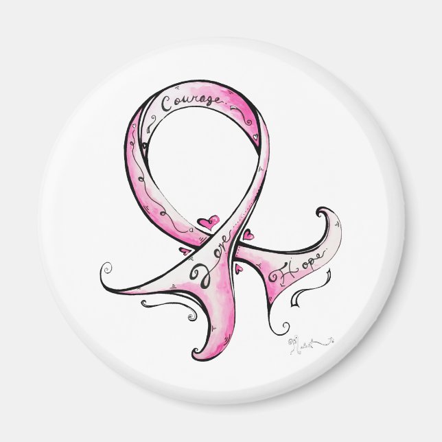 Pink Ribbon Magnet (Front)