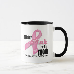 Pink Ribbon Mom Breast Cancer Mug