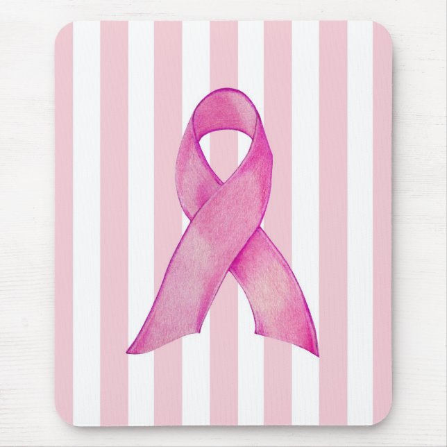 Pink Ribbon Mouse Pad (Front)