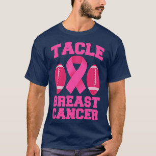 Pink Ribbon October Breast Cancer Awareness Footba T-Shirt