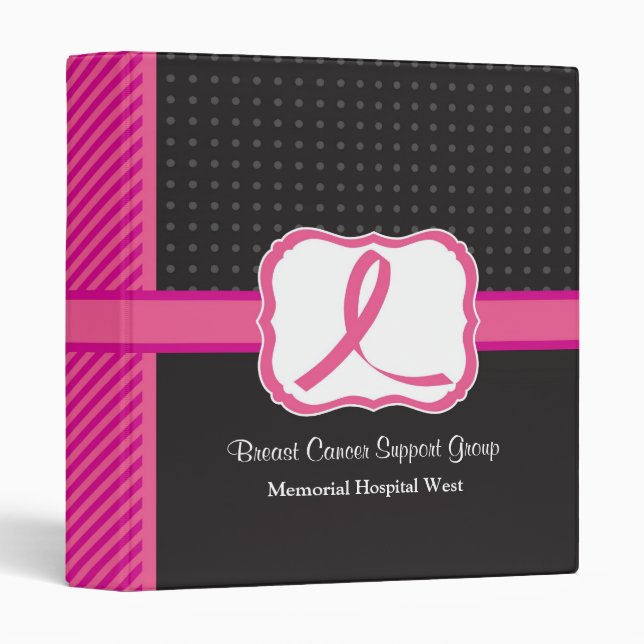 Pink Ribbon Organizer Binder (Front/Spine)