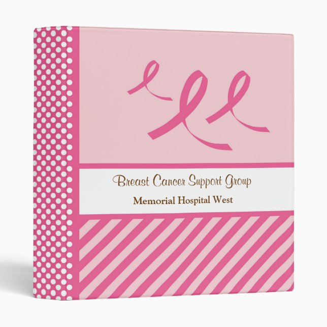 Pink Ribbon Organizer Binder (Front/Spine)