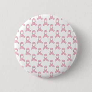 Pink Ribbon Pattern 2 Inch Round Button