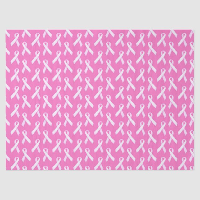 Pink Ribbon Pattern – Breast Cancer Awareness Tissue Paper (Front)