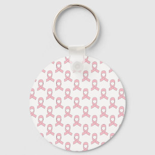 Pink Ribbon Pattern Keychain