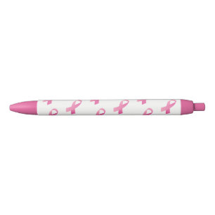 Pink Ribbon Pen, Black Inck Black Ink Pen