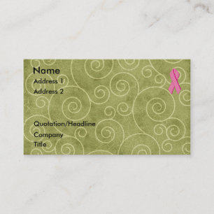 Pink Ribbon Profile Card U Customize