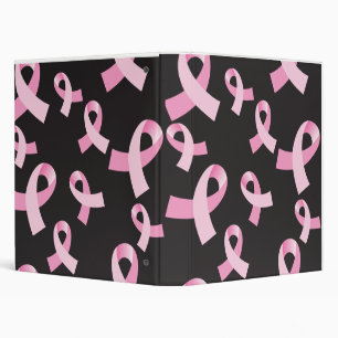 Pink Ribbon Seamless Background Binder