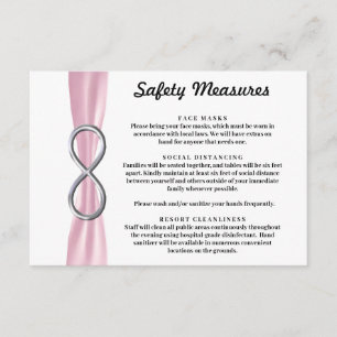 Pink Ribbon Silver Infinity Safety Measures Enclosure Card