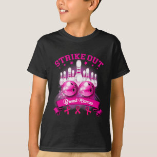 Pink Ribbon Strike Out Breast Cancer Awareness Bow T-Shirt