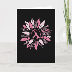 Pink Ribbon Sunflower Breast Cancer Awareness Gift Card