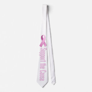 Pink Ribbon - Support the Cause Tie