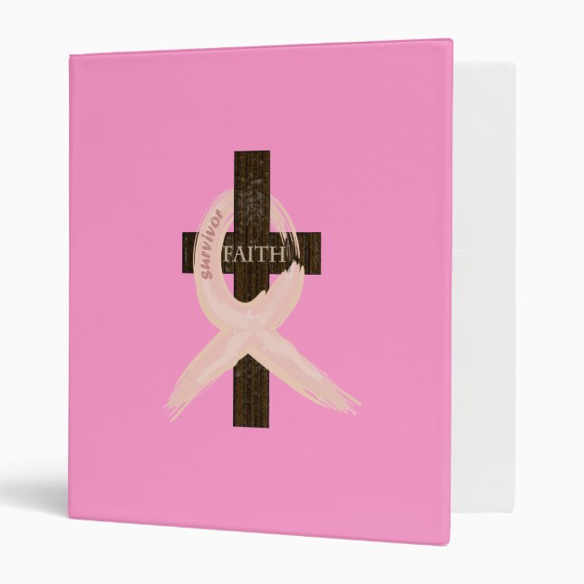 Pink Ribbon Survivor Awareness and Log Book Binder (Front/Inside)