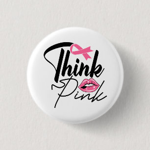 Pink Ribbon Survivor Breast Cancer Fighter Button
