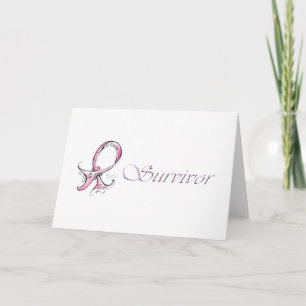 Pink Ribbon Survivor Card