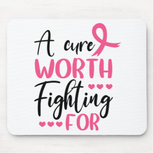 Pink Ribbon Survivor Fighter Breast Cancer  Mouse Pad