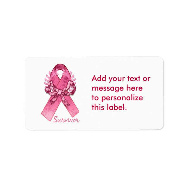 Pink Ribbon Survivor Label (Front)
