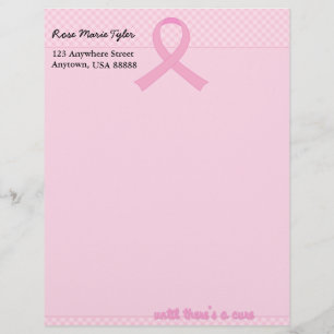 Pink Ribbon Tartan Letterhead