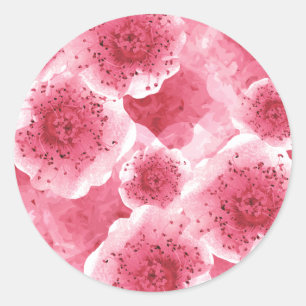 Pink Ribbon Thank You Classic Round Sticker