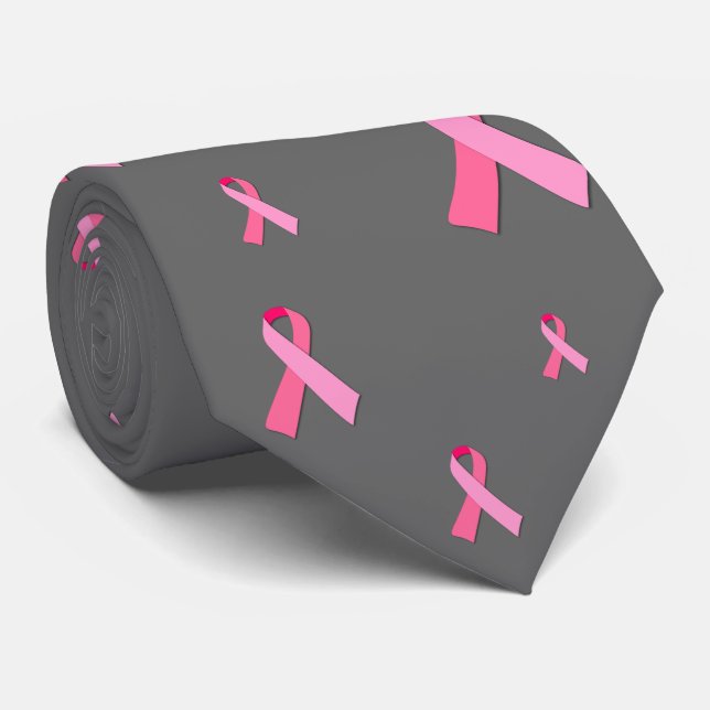Pink Ribbon Tie (Rolled)